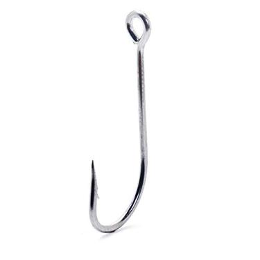 Imagem de Mustad Ganchos de pesca 34009 Classic O' Shaughnessy de aço inoxidável forjado grande anel (pacote com 100), tamanho 5/0