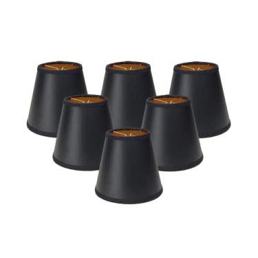 Imagem de Royal Designs CS-116BLK/GL-6 Empire Flame Clip On Fitter Candelabro, 7,6 x 12,7 x 10,8 cm, Preto - Pacote com 6, 6
