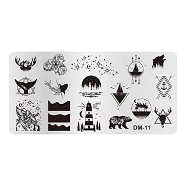 Imagem de Modelo De Carimbo De Unha Impressão De Unhas De Unhas De Estamplas De Unhas Flores Flores Butterfly Design Stamp Fool for Manicure Salon Home Diy Halloween Natal