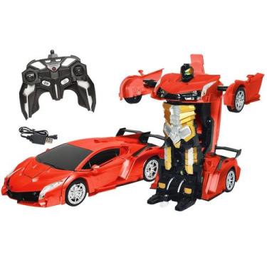 Imagem de Carrinho De Controle Remoto Que Vira Robo Transformers - Dm Toys
