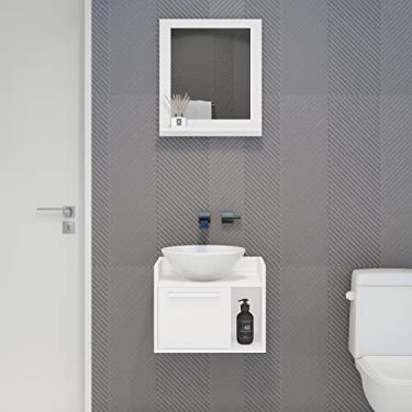 Imagem de ESPELHEIRA ESTILARE ESP1002 1 PORTA E 2 PRATELEIRAS BRANCO