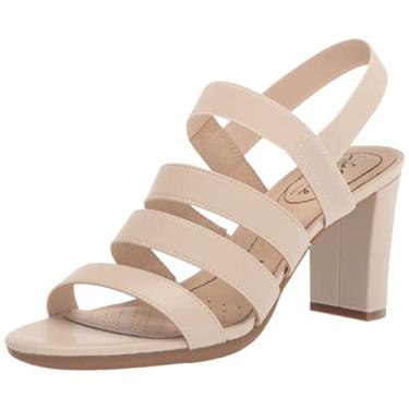 Imagem de LifeStride Sandália feminina de salto com tira atrás, Leite de Amêndo, 11