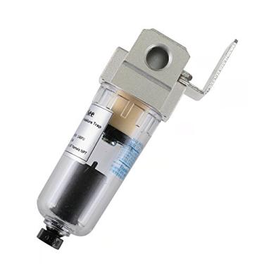 Imagem de CrocSee C1.8C.027 1/4" NPT Thread 26CFM Compressor de ar de drenagem automática comprimido em linha Partículas de água separador de filtro de armadilha de água com suporte
