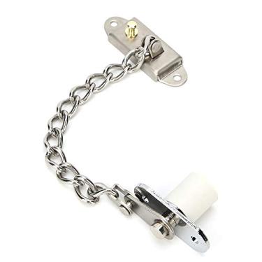 Imagem de Cadeado de corrente antifurto de aço inoxidável corrente de porta de segurança doméstica para janela para porta