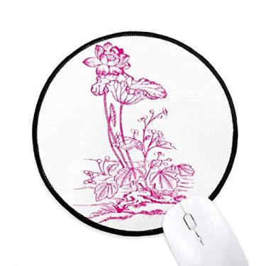 Imagem de DIYthinker Tapete de mouse para mesa de escritório com flor de lótus flor de lótus para planta de água para computador