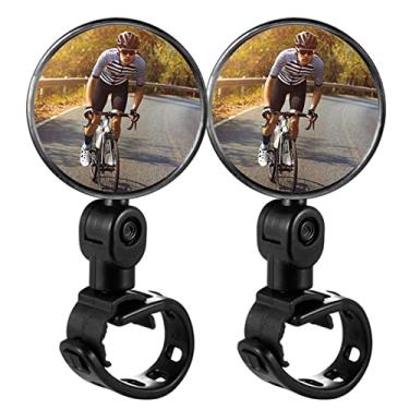 Imagem de Kit 2un Espelho Retrovisor Bike Bicicleta Giratório 360º Convexo Para Guidão Amplo Ângulo de Visão e Mais Segurança no Pedal Ciclismo