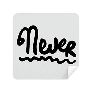 Imagem de DIYthinker Limpador de tela de pano de limpeza de escrita à mão Never Funny Quote 2 peças