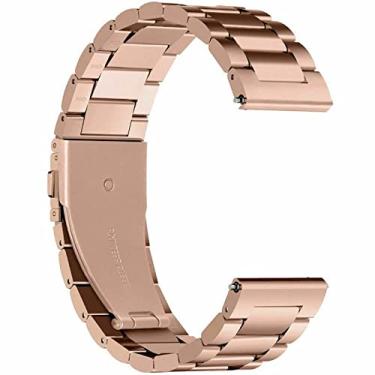 Imagem de Pulseira de relógio de metal de aço inoxidável pulseira de substituição para Huawei (Watch GT 2 Pro), Ouro rosa