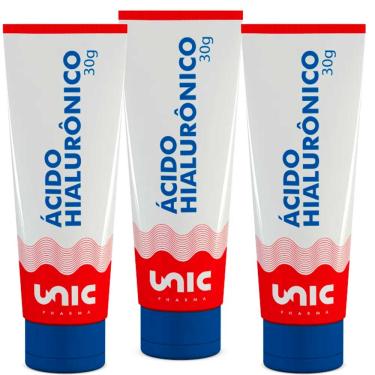 Imagem de kit 3 unidades Ácido hialurônico 1% gel creme 30g
