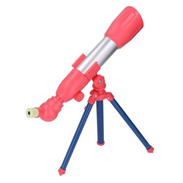 Imagem de Telescópio Infantil, Volante de Grande Abertura DIY Telescópio de Visualização HD para Crianças como Presente (A18 Vermelho)
