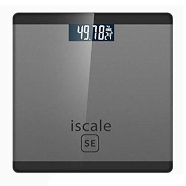 Imagem de balanças de banheiro de peso corporal digital de alta precisão balança com tecnologia step-on, 28º 180 kg 400 lb, display com luz de fundo, design fino