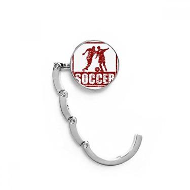 Imagem de Gancho de mesa de futebol americano vermelho com fecho decorativo e gancho dobrável