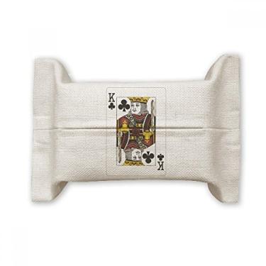 Imagem de Bolsa de linho de algodão com estampa de cartas de baralho Club K