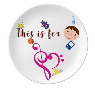 Imagem de Prato redondo de porcelana de alto minuto com coração de baixo minuto para jantar