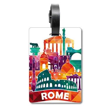 Imagem de Itália Roma Paisagem Alfândega Bolsa Etiqueta Bagagem Cartão de Bagagem Etiqueta Scutcheon Etiqueta