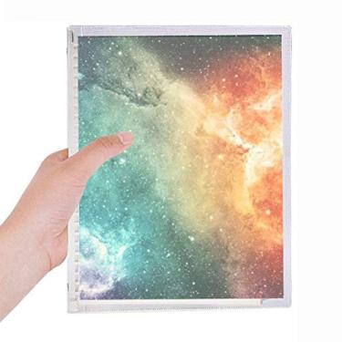 Imagem de Caderno Nebulosa Adjacente Pequeno Padrão Nebulosa Azul Folhas Soltas Diário Recarregável Diário Papelaria