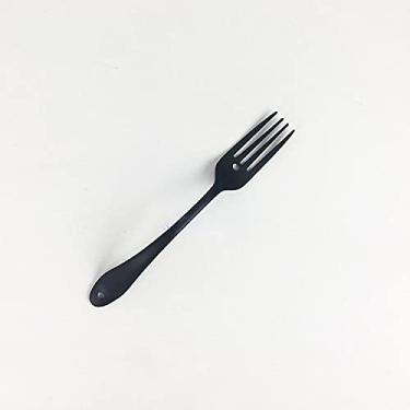 Imagem de Armário com maçaneta de armário preto moderno drwawer Maçaneta e maçanetas de madeira da porta de cozinha Maçanetas para interior de móveis, garfo um de 20 cm