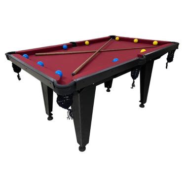 Imagem de Mesa De Sinuca Bilhar Snooker J02 Vinho 1,62m Com Acessórios