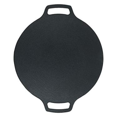 Imagem de Grelha de churrasco coreana, panela de churrasco de fundo plano grande para fogão a gás para acampamento (29 cm)