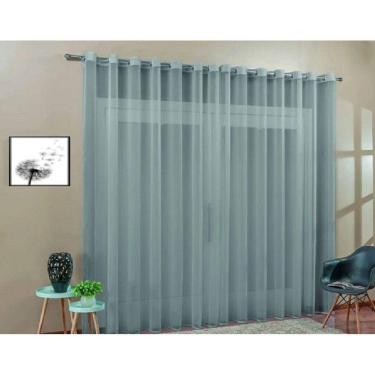Imagem de Cortina Voil Sala Ou Quarto 6,00x2,80 Ilhós Cromado