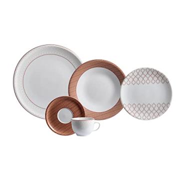 Imagem de Serviço de Jantar e Chá 30 peças em Porcelana, Modelo Redondo Oca, Decoração Jericoacoara, Multicor, Porcelana Schmidt