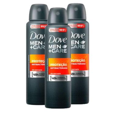 Imagem de Kit 3 Desodorante Dove Men + Care Antibac Aerosol Antitranspirante 48H