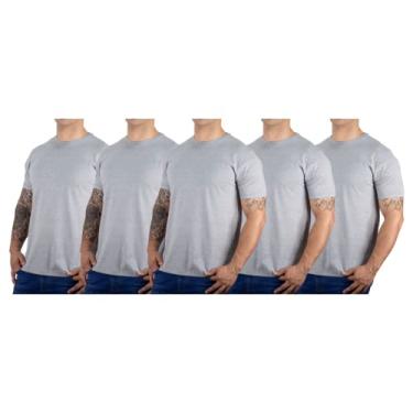 Imagem de Kit 5 Camisetas Básicas Masculina Algodão Premium Slim Fit Cor:5 Cinza;Tamanho:XGG