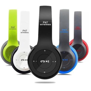 Imagem de Fone de Ouvido Headphone Sem Fio Estéreo Bluetooth P47 Wireless Micro Sd 5.0 Dobrável Com Microfone Regulável Marca Nosredna Shop