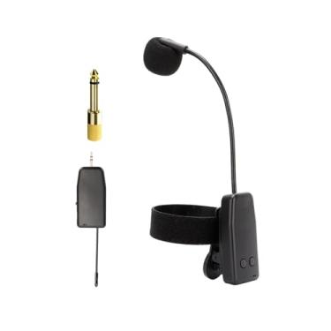 Imagem de Dynwave Microfone de instrumento, transmissão de 30m com braçadeira, saxofone profissional, microfone para clarinete, concertos, trompete, 1 em 1