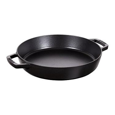 Imagem de Frigideira Redonda com Duas Alças, Ferro Fundido, Preto, 34 cm, STAUB