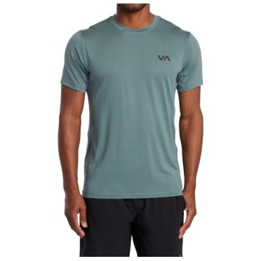 Imagem de RVCA Camiseta masculina Sport Vent manga curta gola redonda, Cinza pinheiro, G