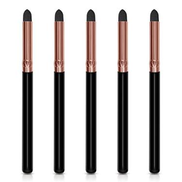 Imagem de UorPoto Conjunto de lápis pontiagudos com pincel de borrão de delineador, 5 peças, esponja profissional, ferramenta de maquiagem para sombra, sobrancelha, aplicador de ponta reutilizável