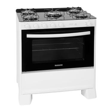 Imagem de SUGGAR FOGÃO COOK GLASS BRANCO MESA DE VIDRO 5 BOCAS MEGA CHAMA TREMPE 6 APOIOS ACENDIMENTO AUTOMÁTICO FGVCG510BR