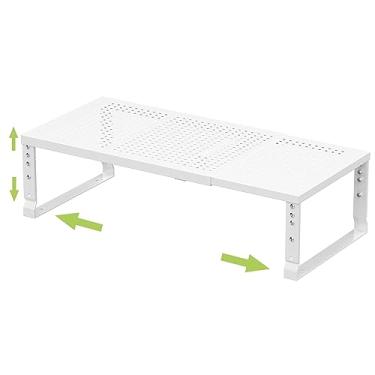 Imagem de Jojocross Organizador de cozinha expansível e empilhável, suporte para temperos, prateleiras de armazenamento de despensa de metal, prateleira de balcão para armários, bancada, armário (1 pacote