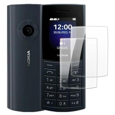 Imagem de Shantime (Pacote com 2 protetores de tela de vidro temperado para Nokia 110 4G 2023 Película de proteção HD ultra transparente para Nokia 110 4G 2023 (4.6 cm) (TM2)