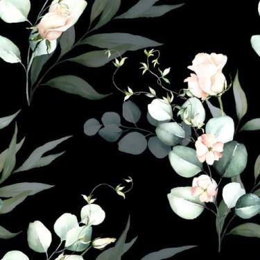 Imagem de weiseni Papel de parede floral Peel and Stick Boho Contact Paper 48 cm × 199 cm Papel de parede autoadesivo removível para armários Papel de parede texturizado para quarto de aluguel papel de parede