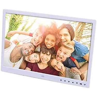 Imagem de Porta-retratos digital Porta-retratos eletrônico de 15 polegadas USB SD/SDHC Relógio e função de calendário Porta-retratos digital com sensor de movimento Controle remoto incluído