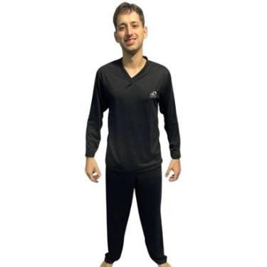 Imagem de Pijama Masculino Manga Longa Bella Fiore Calça Comprida Roupa De Dormir Linha Noite Inverno-Masculino