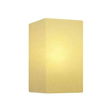 Imagem de Arandela Retangular Retro Cúpula Tecido 25/16x10 cm, Vivare Iluminação, Arandela Parede2002 LA, Algodão Cru, Média