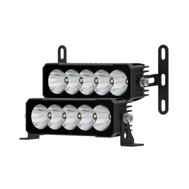 Imagem de Barra de luz LED de 15,24 cm, luzes de condução LED de 100W, holofote de motocicleta, faróis de neblina LED, luzes LED 4x4 Offroad para caminhões, carros, barco, quadriciclo, luzes de vala UTV