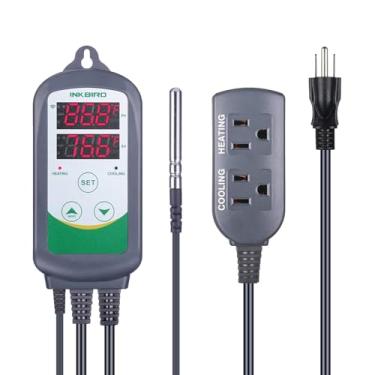 Imagem de Inkbird Wifi ITC-308 Controlador De Temperatura Digital Termostato Monitoramento Remoto Controlando Home Brewing Fermentação Breeding Incubação Estufa Wi-Fi ITC-308