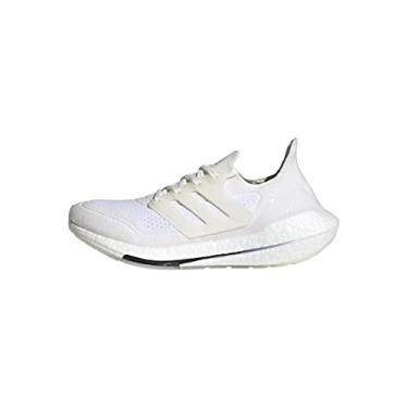 Imagem de adidas Tênis de corrida feminino Ultraboost 21, Não tingido/branco central/branco creme, 41