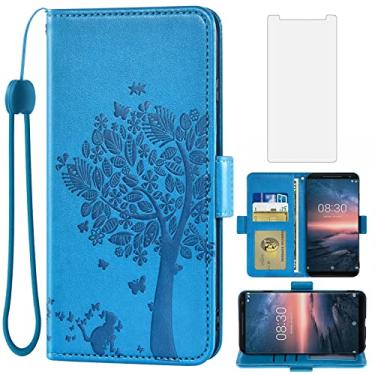 Imagem de Asuwish Capa carteira compatível com Huawei P30 Pro e protetor de tela de vidro temperado, acessórios com alça de pulso, suporte para cartão, capa de celular para Havaí P30Pro P 30 Pro30 Mulheres