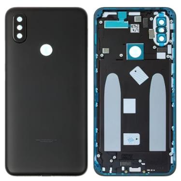 Imagem de Peças de reparo de substituição da capa da bateria da caixa traseira compatíveis com Xiaomi Mi 6X, Mi A2, (preto, M1804D2SG, M1804D2SI)