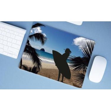 Imagem de Mouse Pad Emborrachado Personalizado Grande Mulher com Prancha - Deluz