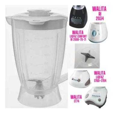 Imagem de Copo de Liquidificador  Walita Liqfaz M074 Translucido - Tampa Branca 