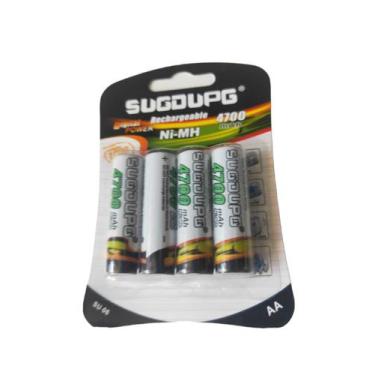 Imagem de 4 Pilhas Recarregáveis AA/4700 Longa Duração Brinquedos Microfone - te