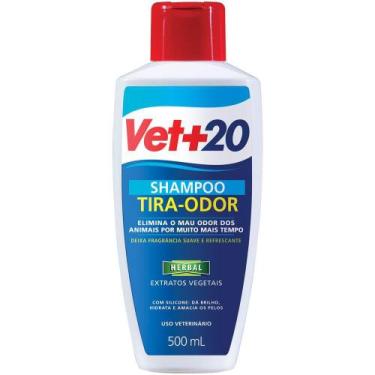 Imagem de Shampoo Vet + 20 Tira Odor Para Cães e Gatos - 500ml - Vet +20