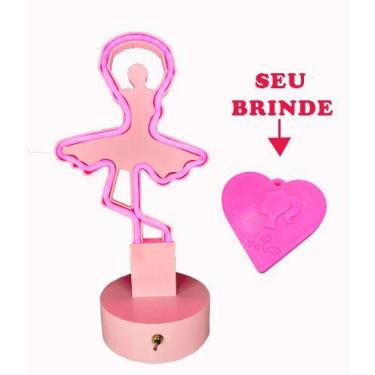 Imagem de Luminária Led 3D - Abajur de Mesa Bailarina - Ballet - Fabricação próp