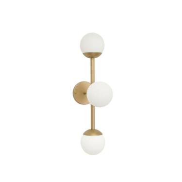 Imagem de Arandela Jabuticaba Dourada C/3 Bola/globo De Vidro. - MV ILUMINACAO, 